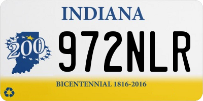 IN license plate 972NLR