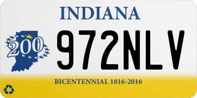 IN license plate 972NLV