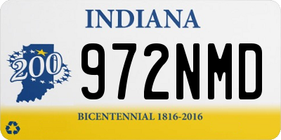 IN license plate 972NMD