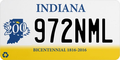 IN license plate 972NML