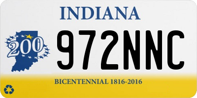 IN license plate 972NNC