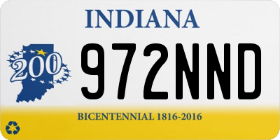 IN license plate 972NND