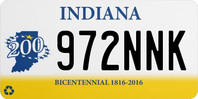 IN license plate 972NNK