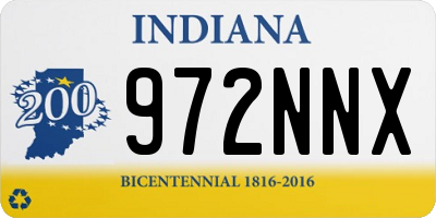 IN license plate 972NNX