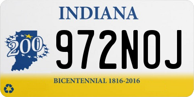 IN license plate 972NOJ