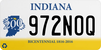 IN license plate 972NOQ