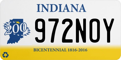 IN license plate 972NOY