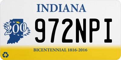 IN license plate 972NPI