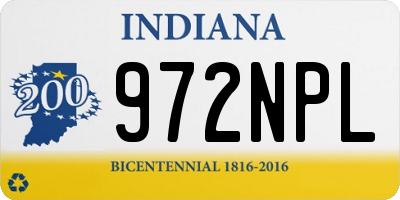 IN license plate 972NPL