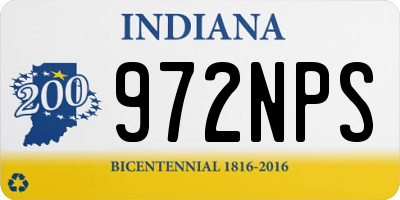 IN license plate 972NPS