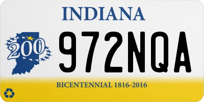 IN license plate 972NQA