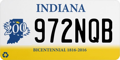 IN license plate 972NQB
