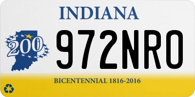 IN license plate 972NRO