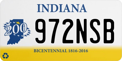 IN license plate 972NSB