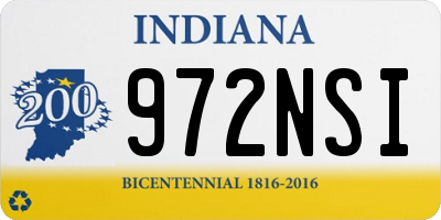 IN license plate 972NSI