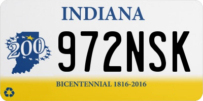 IN license plate 972NSK