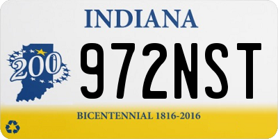 IN license plate 972NST