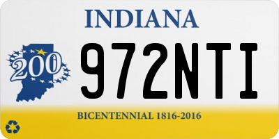 IN license plate 972NTI