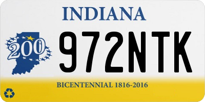 IN license plate 972NTK