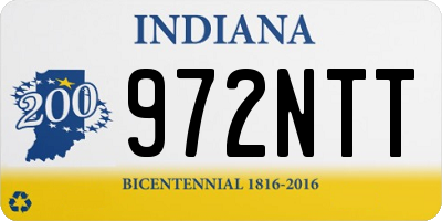 IN license plate 972NTT