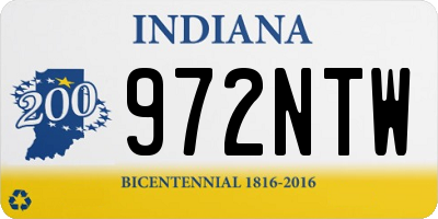 IN license plate 972NTW