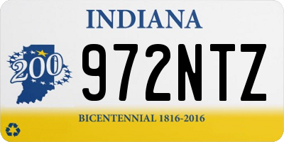 IN license plate 972NTZ