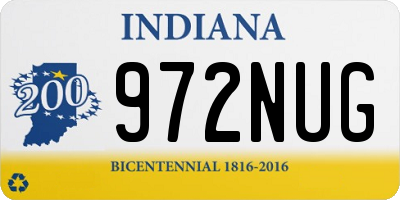 IN license plate 972NUG