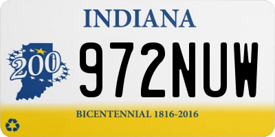 IN license plate 972NUW