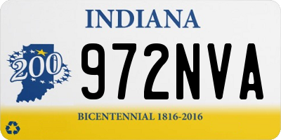 IN license plate 972NVA