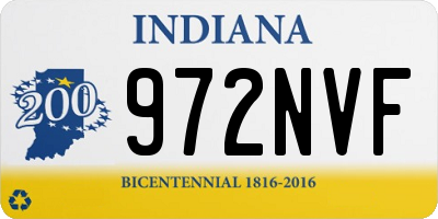 IN license plate 972NVF