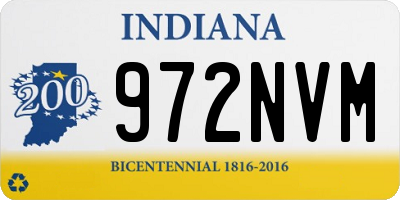 IN license plate 972NVM
