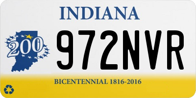 IN license plate 972NVR