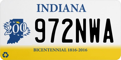 IN license plate 972NWA