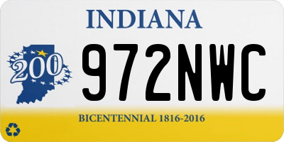 IN license plate 972NWC