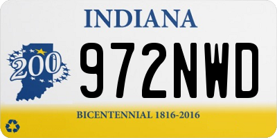 IN license plate 972NWD