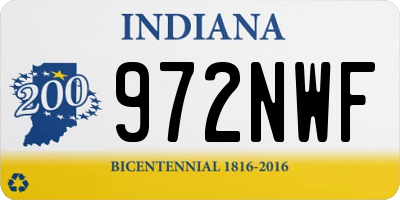 IN license plate 972NWF