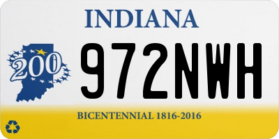 IN license plate 972NWH