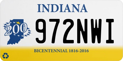 IN license plate 972NWI
