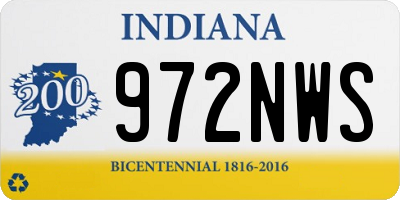 IN license plate 972NWS