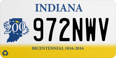 IN license plate 972NWV