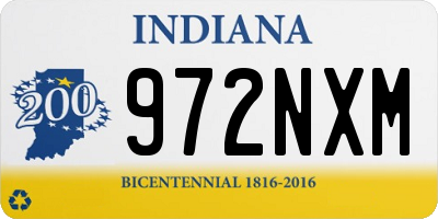 IN license plate 972NXM