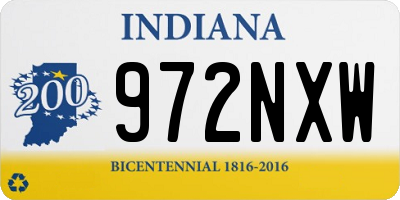 IN license plate 972NXW