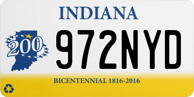 IN license plate 972NYD