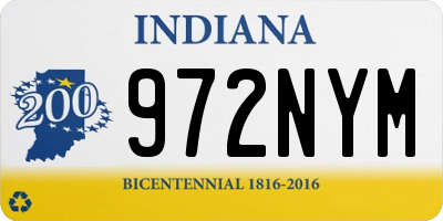 IN license plate 972NYM