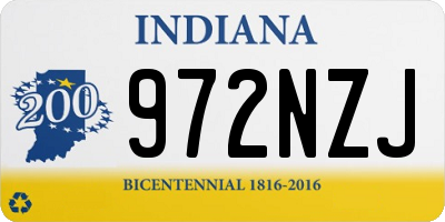 IN license plate 972NZJ