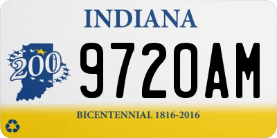 IN license plate 972OAM