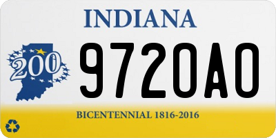 IN license plate 972OAO