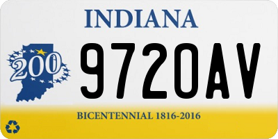 IN license plate 972OAV