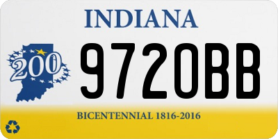 IN license plate 972OBB