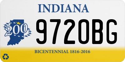 IN license plate 972OBG